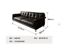 Ensemble de canapés Chesterfield modernes en cuir PU véritable, écologiques, avec pieds en métal rectangulaires, 3 places inclinables, garantie 5 ans, pour salon et hôtel