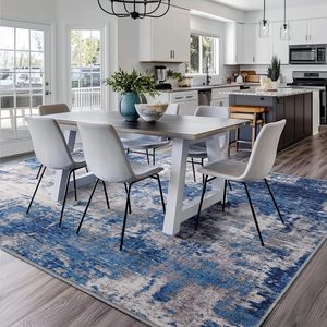 Motif abstrait moderne à imprimé doux antidérapant 5 'x 7' lavable en machine <span class=keywords><strong>tapis</strong></span> <span class=keywords><strong>bleu</strong></span> <span class=keywords><strong>gris</strong></span> marine <span class=keywords><strong>gris</strong></span> pour la maison salon - Product Image 3