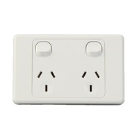 Prises et interrupteurs électriques muraux en plastique blanc ELMAK certifiés SAA, norme australienne 16A 250V, Slimline 10A