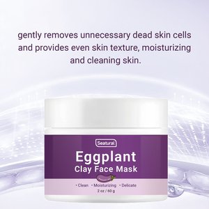 <span class=keywords><strong>Mascarilla</strong></span> de Arcilla de Berenjena para la Cara con Vitamina E y Glicerina, Limpieza Profunda para Puntos Negros, Piel Suave, Luminosa e Hidratada - Product Image 5