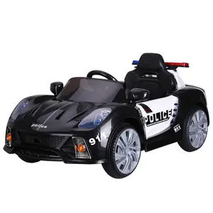 Newest Cheap Price Battery Toy Car Electric 12V Polic Car Children Ride On Powered Vehicle Double Door One Seat For kids Drive