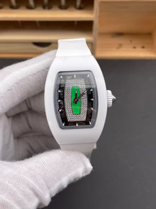 Reloj de Hombre Mecánico Automático, a Prueba de Agua, con Moissanita y Tourbillon, de Cerámica Blanca, de Alta Calidad, Lujoso y Moderno - Product Image 3
