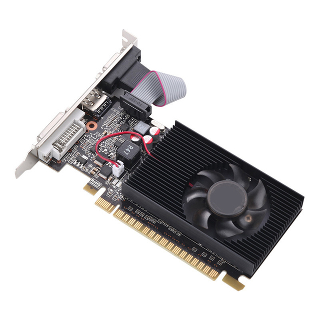 New GT610 1GB DDR3 Fan Half-Height Low-Profile Graphics Card with VGA Universal for Small Form Factor Desktop Computers
