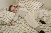Veste décontractée pour tout-petit en coton avec col Peter Pan, fermeture à cordon, poche plaquée, doublure gaufrée et imprimé perlé