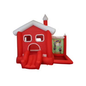 <span class=keywords><strong>Red</strong></span> <span class=keywords><strong>Inflatable</strong></span> thư bị trả lại nhà và nhảy lâu đài trượt với quạt gió, bóng rổ bóng Pit hồ bơi - Product Image 3