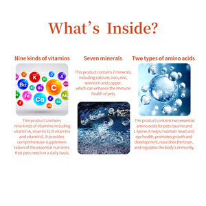 Hoogwaardige, voedingsversterkende, wetenschappelijke formule, veilige multivitamine-taartjes voor huisdieren voor dagelijkse gezondheidsbehoud. - Product Image 3