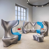 Chaise longue d'hôtel à dossier haut avec baleine sirène queue de poisson Alien Art modélisation pour salon salle à manger bar extérieur utilisation de loisirs