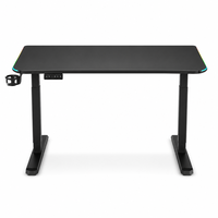 Bureau de jeu électrique réglable en hauteur ALINUNU ODM OEM pour usage domestique, avec éclairage RGB et porte-gobelet