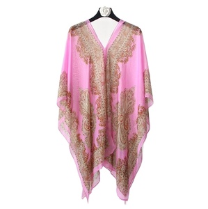 Kimono de plage Paisley pour femmes, en mousseline de soie, léger, <span class=keywords><strong>écharpe</strong></span> de Cape, de style bohème, pour l'été - Product Image 5