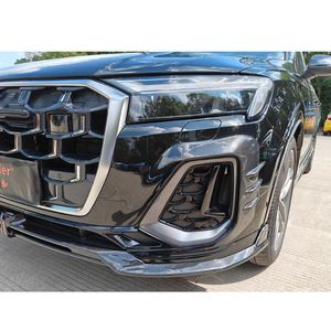 Diffuseur de lèvres avant de style Rspider en fibre de carbone 100% <span class=keywords><strong>s</strong></span>èche - pour <span class=keywords><strong>Audi</strong></span> <span class=keywords><strong>Q7</strong></span> <span class=keywords><strong>S</strong></span>-<span class=keywords><strong>LINE</strong></span>/SQ7 2025-présent, protection de spoiler - Product Image 3