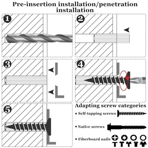 ELEKH Vert 7mm PE Straight Tube Expansion Plastic Ancrage Wall <span class=keywords><strong>Plug</strong></span> 10-12 Gauge Vis 7x25 7x35 7x50 Wall <span class=keywords><strong>Plug</strong></span> for Green - Product Image 5