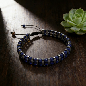 Pulsera de cuentas de ojo de tigre y hematita para hombre, ajustable, trenzada, con energía curativa, piedra natural, apilable, regalo de joyería para hombres - Product Image 2