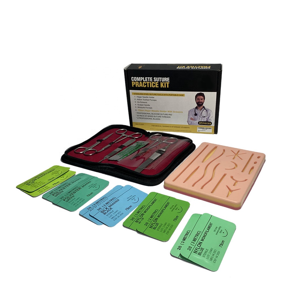 Индивидуальный Набор для швов для медицинских студентов, набор для швов