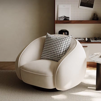 Fauteuil de canapé simple Chaise de loisir moderne et confortable pour le salon en tissu avec rembourrage en éponge Meubles de maison