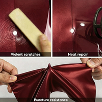 Pembungkus Mobil Merah Super Matte Perekat Sendiri Garansi 10 Tahun, Roll Pembungkus Mobil, Film Pembungkus Mobil TPU untuk Restyling Bodi Mobil