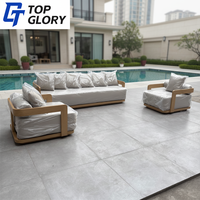 Ensemble de canapés de jardin en aluminium moderne TG pour villa, hôtel, terrasse, bord de piscine, extérieur