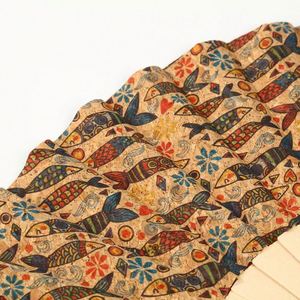 Éventail en liège portugais vegan de 23 cm, respectueux de l'environnement, pour promotion et événements - Product Image 2