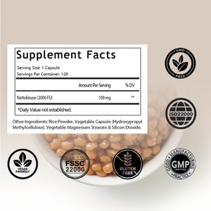 Complément de Nattokinase, 2000 FU par portion, 120 capsules végétales, source d'extrait de Natto traditionnel, soutien à la santé cardiaque - Product Image 2