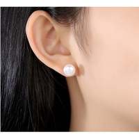 Boucles d'oreilles en perles d'eau douce naturelles Aurora Mantou Bread Beads, argent 925, 6-13 mm, cadeau pour petite amie ou mère