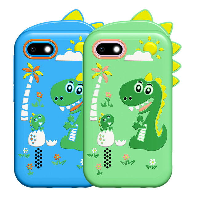 2.8 Inch Kids Smart Phone With Games Camera Music Player Dual Camera Carton Dinosaur Touchscreen Kids Smart Phone with TF Card