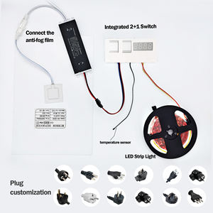 Controlador LED Inteligente Táctil OEM ODM de 60W 12V/24V para Espejo, Regulable CCT, Antivaho, con Reloj Digital, IP21, para Iluminación de Baño - Product Image 5