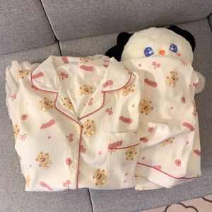 Ensemble de pyjama à manches longues en coton pour femmes Spring New Cloud - Product Image 2