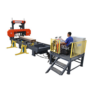 <span class=keywords><strong>Scie</strong></span> à ruban horizontale hydraulique automatique Sawmill-World pour la coupe du <span class=keywords><strong>bois</strong></span>, machine efficace et polyvalente - Product Image 1