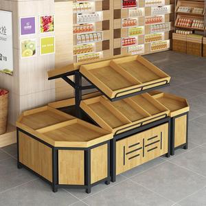 Diseño Interior Personalizado para Exhibición de Frutas y Verduras en Tiendas, Estante de Supermercado Hecho de Madera, Hierro y Metal - Product Image 5