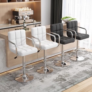Chaise de bar ergonomique pour îlot de cuisine, tabourets modernes pour comptoir de petit-déjeuner, chaise haute pivotante et réglable pour café - Product Image 4