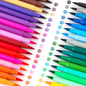 Soft Head <b>Watercolor</b> <b>Pen</b> Set Washable Plastic <b>Watercolor</b> Brush <b>Pen</b> for Kids Painting - Product Image 4