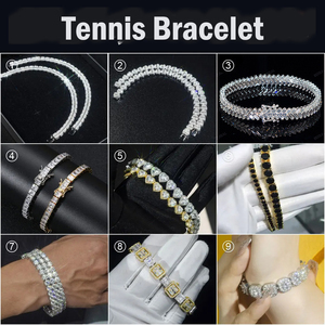 Pulsera, Collar o Cadena de Tenis Personalizada con Diamantes Creados en Laboratorio Cvd HPHT en Oro Blanco de 10K 14K de 3mm 4mm 5mm con Certificado IGI para Mujer - Product Image 3