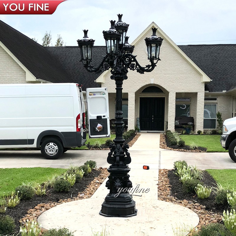 Уличный садовый современный чугунный уличный фонарь