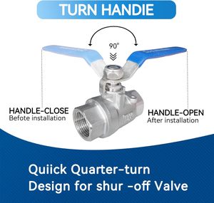 Wholesale 2-Piece Full Port <strong>Locking</strong> <strong>Device</strong> Manual Ball <strong>Valve</strong>,cf8m 1000 Wog Stainless Steel 304 1/4 1/2&quot; 3/4 1 Inch Ball <strong>Valve</strong> - Product Image 2