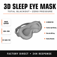 Masque de sommeil 3D ergonomique à ailette nasale intégrée, occultant la lumière, pour la sieste et les voyages, modèle 2306Lycra – Meilleures ventes