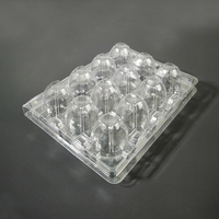 Boîte à œufs de caille à 15 compartiments en plastique PET, barquette jetable transparente pour œufs de volaille, chewing-gum, jus
