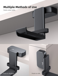 <span class=keywords><strong>Support</strong></span> <span class=keywords><strong>de</strong></span> <span class=keywords><strong>casque</strong></span> <span class=keywords><strong>de</strong></span> jeu Lamicall DH01, <span class=keywords><strong>support</strong></span> adhésif pour <span class=keywords><strong>casque</strong></span> sous le bureau, <span class=keywords><strong>support</strong></span> rotatif à 360 degrés pour écouteurs, pour joueur, cybercafé - Product Image 6