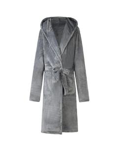 <strong>Mens</strong> Flannel Fleece Hooded Bathrobe Soft <strong>Dressing</strong> <strong>Gown</strong> House Coat Thermal Quick Dry 100% Polyester Hotel Use - Product Image 6