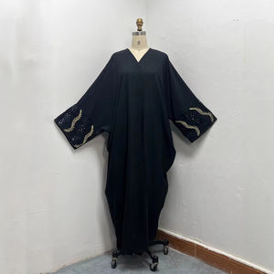 Nuosha OEN Nuova Moda Mediorientale <span class=keywords><strong>Dubai</strong></span> Araba Musulmana <span class=keywords><strong>Abaya</strong></span> Ricamata con Perline per Signore, Certificata CE per Uso Quotidiano - Product Image 4