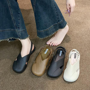 Sandales Baotou pour femmes, chaussures plates décontractées d'été, chaussures de plage, pantoufles respirantes - Product Image 6