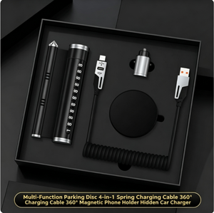 Kit <span class=keywords><strong>de</strong></span> Regalo Electrónico Transparente <span class=keywords><strong>de</strong></span> Lujo Minimalista <span class=keywords><strong>de</strong></span> Alta Tecnología Premium Wisteria, Cargador Inalámbrico para Auto con Logotipo Personalizado, para Viajes - Product Image 4