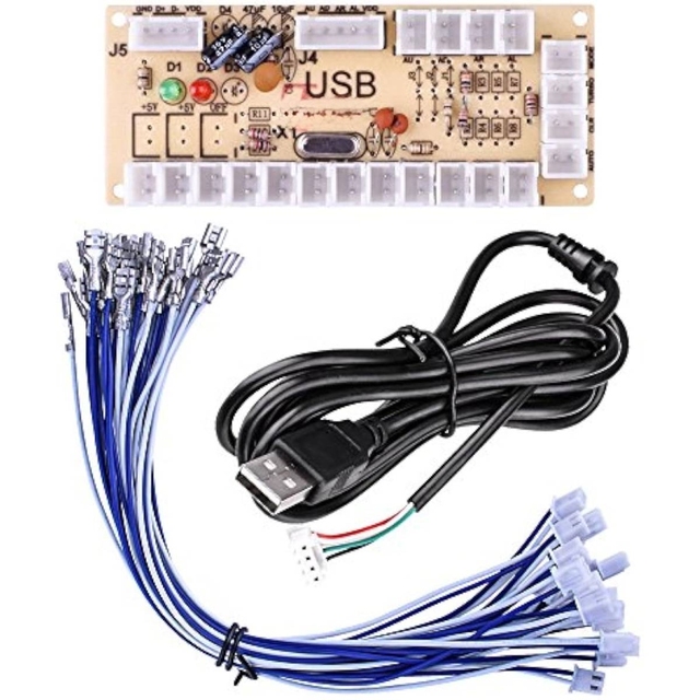 Zero Delay Arcade USB Encoder PC to Joystick for PC Fighting Games QR05