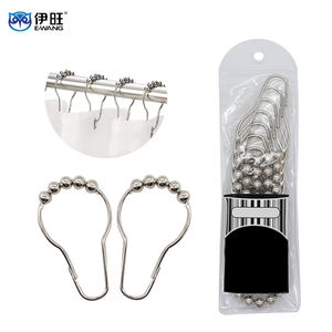 Accessoires de rideau de salle de bain pratiques, crochet de suspension de rideau double face moderne en acier inoxydable - Product Image 1