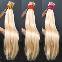 Cheveux humains brésiliens vierges de qualité supérieure, 100 % non traités, alignés sur la cuticule, double épaisseur, extensions de cheveux pour salon