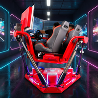 Simulateur de conduite à six axes à trois écrans, machine de simulation de conduite VR pour la sécurité routière, en métal, à monnayeur, pour usage intérieur, garantie 1 an