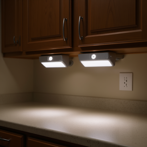 Luces LED con Sensor de Movimiento para Debajo del Gabinete, 62 LED, 6000K, Luz de Día, Montaje en Pared de Cocina, Funcionamiento con Batería, Diseño Minimalista - Product Image 2