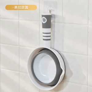 Folding Hanging Long Handle Water Scoop Thickening Plastic Bathing Ladle Spoon Fruit Vegetable Washing Scoop Home Kitchen Tools