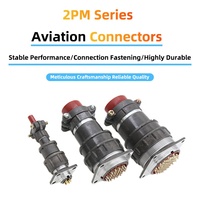 Conector Aeroespacial Estándar Ruso OLINK 2PM, 220V 5-30A, Enchufe Circular de Aluminio Fundido a Presión para Instrumentación Eléctrica