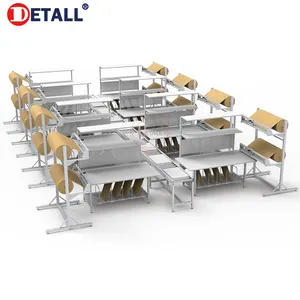 Industrial transfer Table with a mobile Conveyor Belt system for workshop