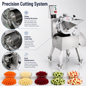 Industrial <b>Fruit</b> <b>Vegetable</b> Dicing <b>Machine</b> 500-800KG/H High Capacity Cube Cutting Equipment - Product Image 6