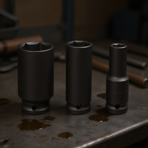 Fervi Long <b>Impact</b> <b>Socket</b> Wrench Set 3 Pc Metric Hex Drive Tool Kit - Product Image 3